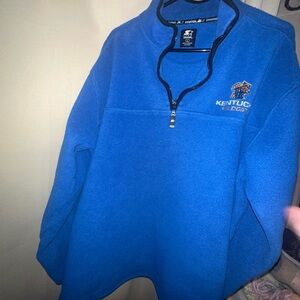 VTG starter UK Kentucky wildcats fleece 1/4 quarter zip mens size Large